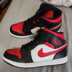 Red, White and Black Jordan 1's Size 8.5